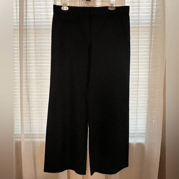 BCBGMaxAzria Camilla Wide Leg Black Wool Dress Pants Sz 8 - Picture 4 of 12